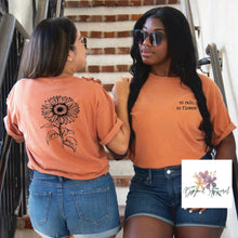 Load image into Gallery viewer, No Rain, No Flowers (front and back)