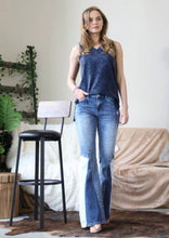 Load image into Gallery viewer, Dark Gray Acid V-neck tank