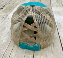 Load image into Gallery viewer, Aqua Criss Cross Hat