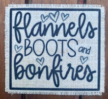 Load image into Gallery viewer, Flannels, Boots, and Bonfires patch Add-on