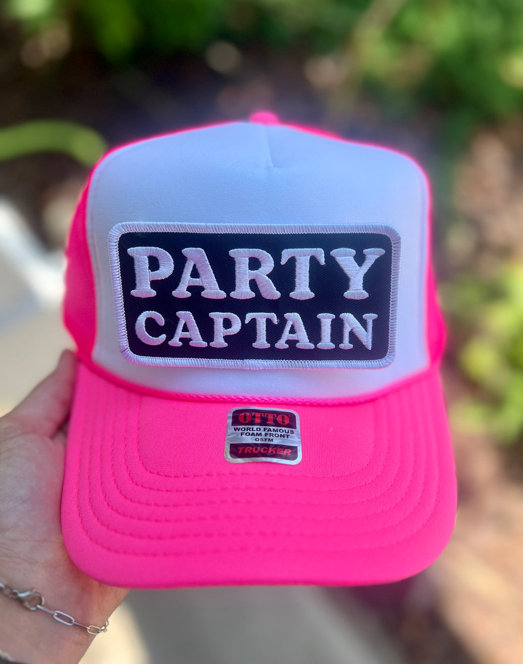 Party Captain Neon Pink/White Trucker Hat