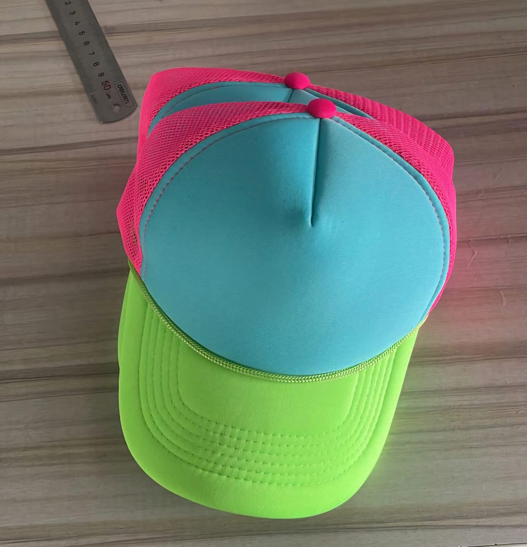 Neon trucker hat