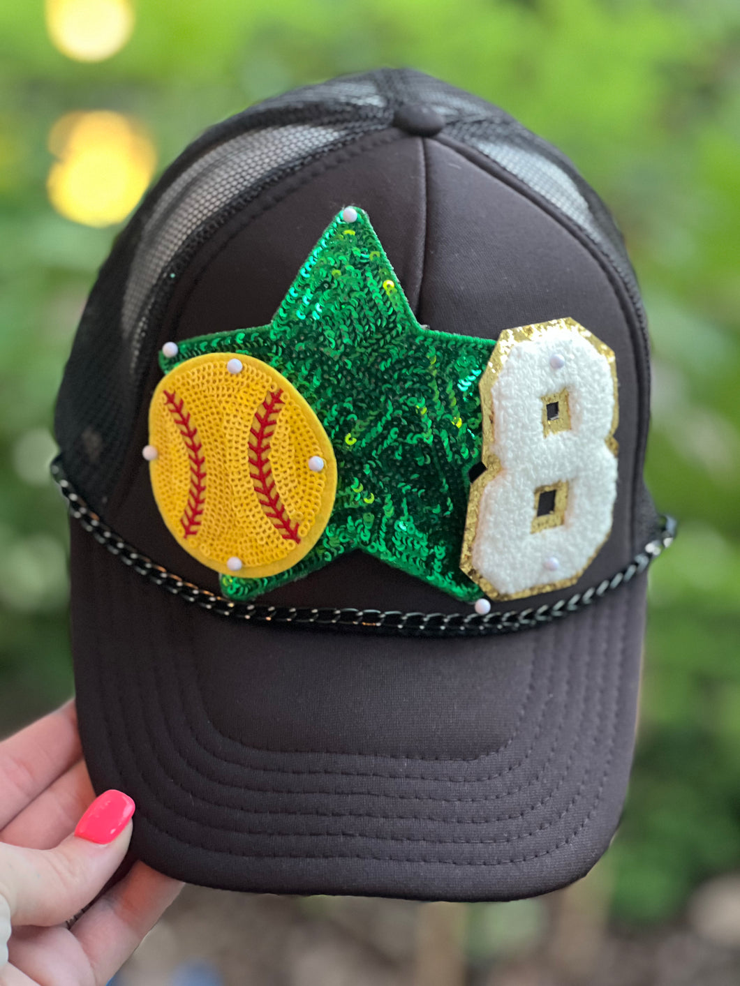 Softball 8 trucker hat