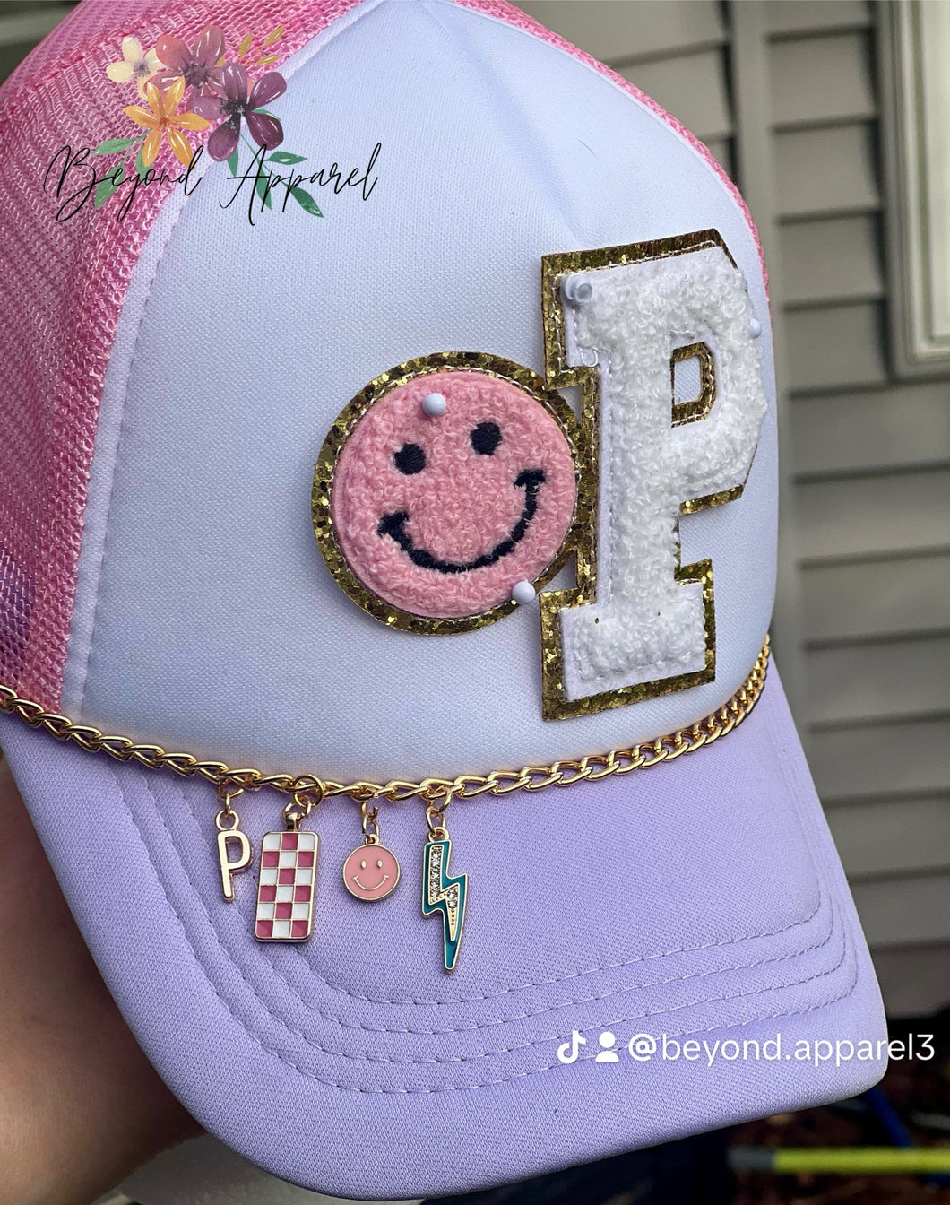 P Smiley Trucker hat