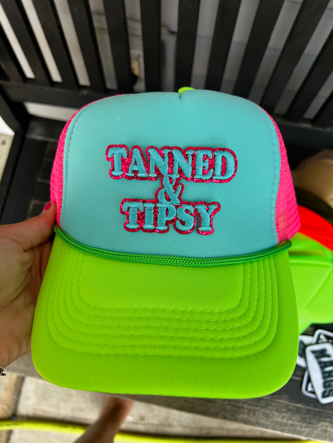 Tanned and Tipsy Neon Hat