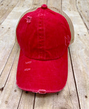 Load image into Gallery viewer, Red Criss Cross Hat
