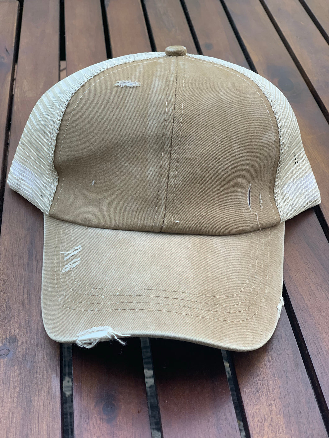 Khaki Criss Cross Hat